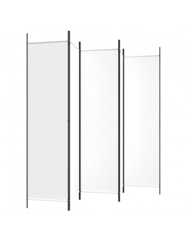 Divisorio a 5 Pannelli Bianco 250x200 cm Tessuto