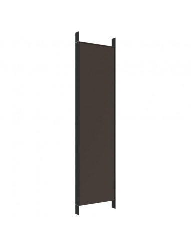 Divisorio a 5 Pannelli Marrone 250x200 cm in Tessuto