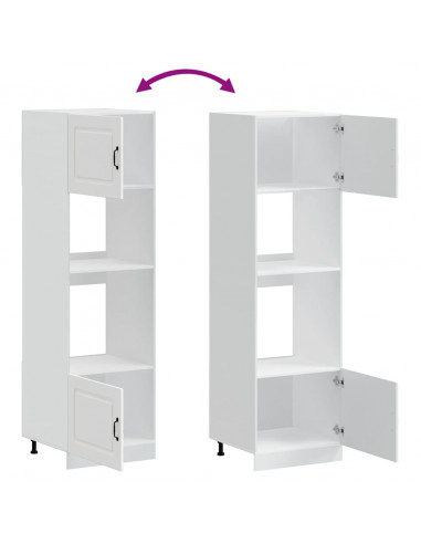 Armadi Forno 2 pz Lucca Bianchi in Legno Multistrato