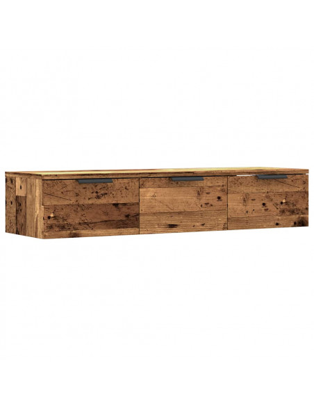 Armadietto a Muro Legno Vecchio 102x30x20 cm Legno Multistrato