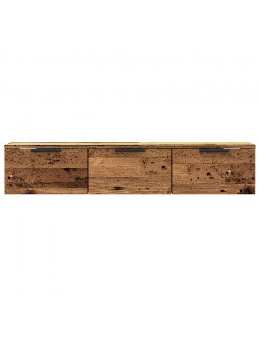 Armadietto a Muro Legno Vecchio 102x30x20 cm Legno Multistrato