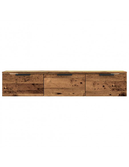 Armadietto a Muro Legno Vecchio 102x30x20 cm Legno Multistrato