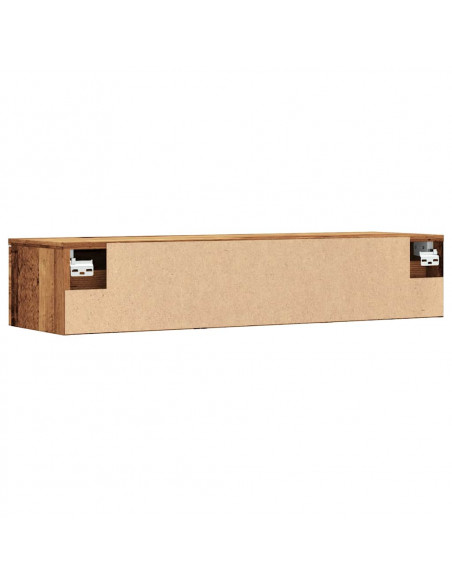 Armadietto a Muro Legno Vecchio 102x30x20 cm Legno Multistrato