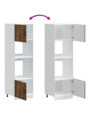 Armadi Forno 2 pz Lucca Rovere Fumo in Legno Multistrato