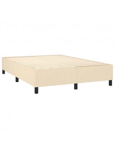 Giroletto a Molle con Materasso Crema 140x19 cm in Tessuto