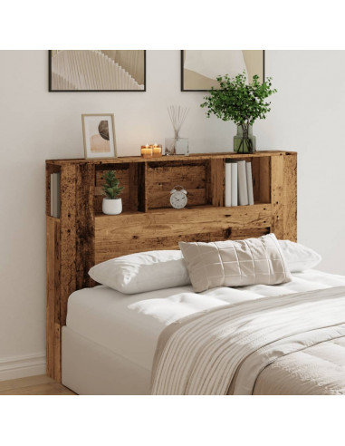 Testiera Contenitore Legno Antico 140x18,5x102,5 cm Truciolato