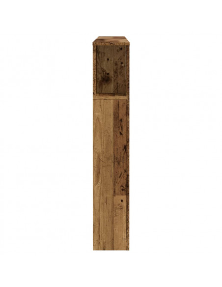 Testiera Contenitore Legno Antico 140x18,5x102,5 cm Truciolato