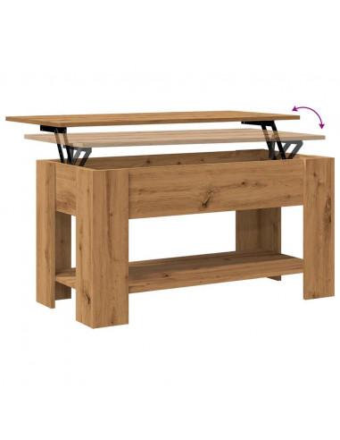 Tavolino Salotto Rovere Artigianale 101x49x52 cm in Truciolato