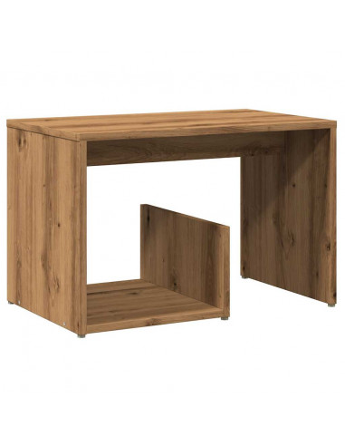 Tavolino Rovere Artigianale 59x36x38 cm in Legno Multistrato