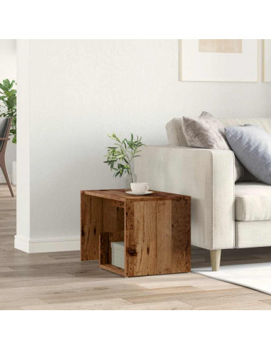 Tavolino Legno Vecchio 59x36x38 cm in Legno Multistrato