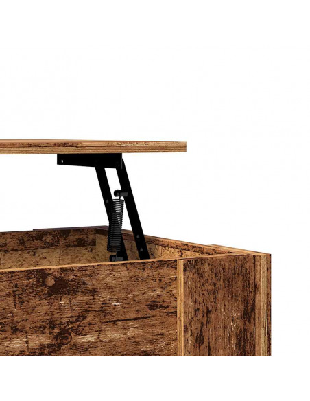 Tavolino da Salotto Legno Vecchio 101x49x52 cm in Truciolato