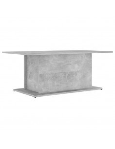 Tavolino da Salotto Grigio Cemento 102x55,5x40 cm in Truciolato 2