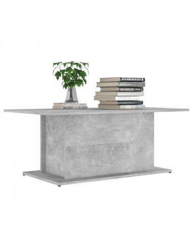 Tavolino da Salotto Grigio Cemento 102x55,5x40 cm in Truciolato
