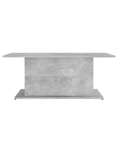 Tavolino da Salotto Grigio Cemento 102x55,5x40 cm in Truciolato