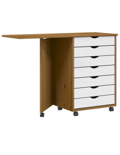 Armadietto Rotante con Scrivania MOSS ambra Legno Massello Pino