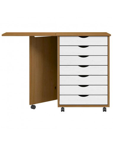 Armadietto Rotante con Scrivania MOSS ambra Legno Massello Pino