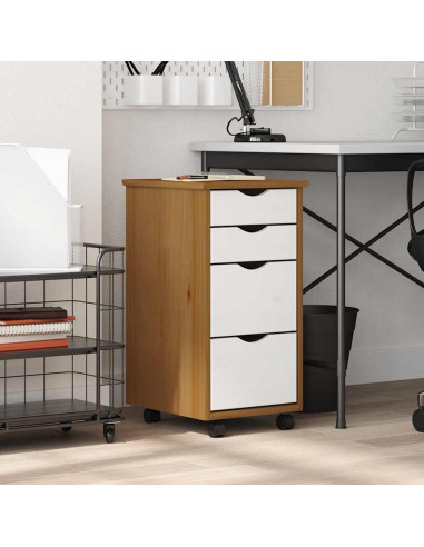 Armadietto Rotante con Cassetti MOSS ambra Legno Massello Pino