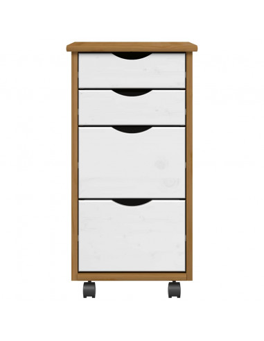 Armadietto Rotante con Cassetti MOSS ambra Legno Massello Pino