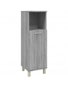 Armadietto Bagno Grigio Sonoma 30x30x95 cm in Legno Multistrato