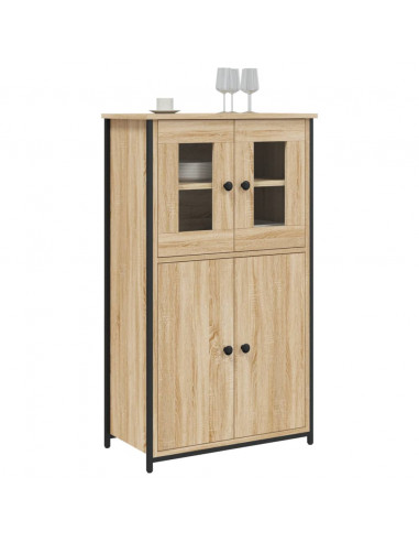 Credenza Rovere Sonoma 62x32x106,5 cm in Legno Multistrato