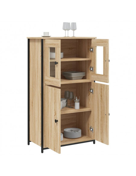 Credenza Rovere Sonoma 62x32x106,5 cm in Legno Multistrato