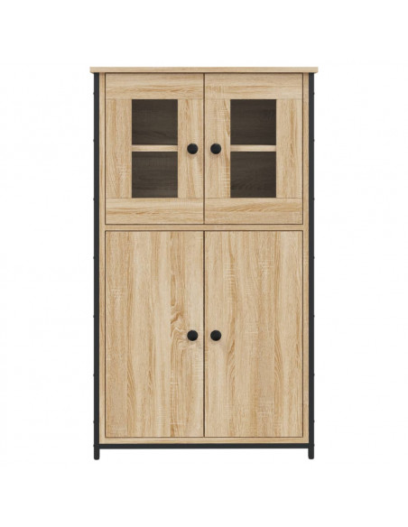 Credenza Rovere Sonoma 62x32x106,5 cm in Legno Multistrato
