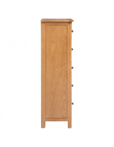 Cassettiera Alta 45x32x110 cm in Legno Massello di Rovere