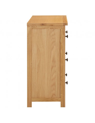 Cassettiera 80x35x75 cm in Legno Massello di Rovere