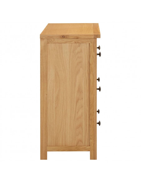 Cassettiera 80x35x75 cm in Legno Massello di Rovere