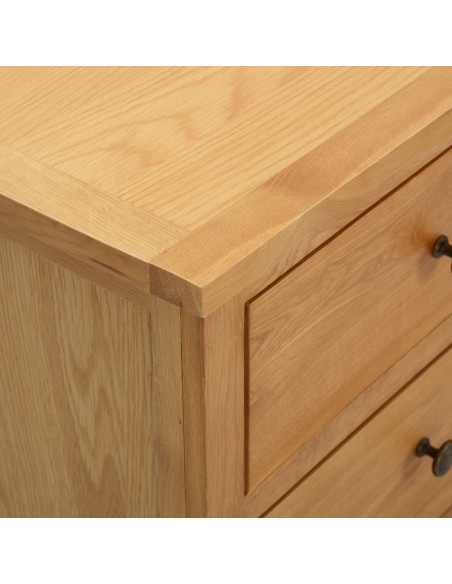 Cassettiera 80x35x75 cm in Legno Massello di Rovere