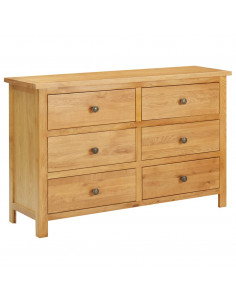 Cassettiera 105x33,5x73 cm in Legno Massello di Rovere