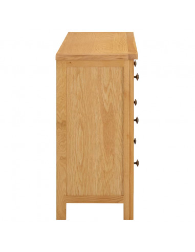 Cassettiera 105x33,5x73 cm in Legno Massello di Rovere