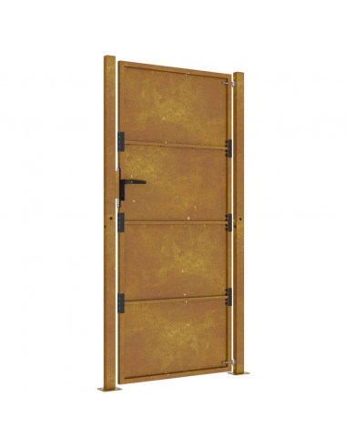Cancello da giardino 100x175 cm in acciaio Corten
