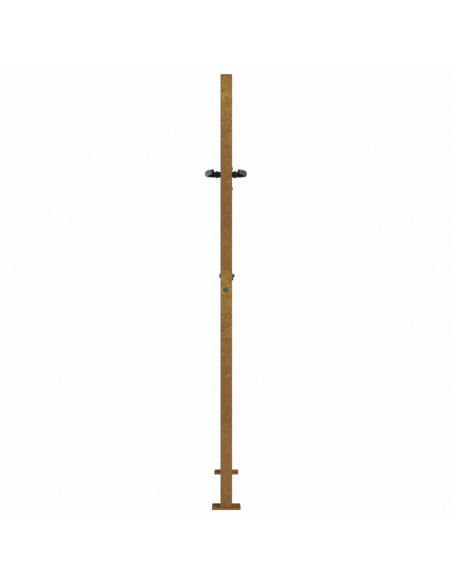 Cancello da Giardino 105x155 cm in Acciaio Corten Design Bambù