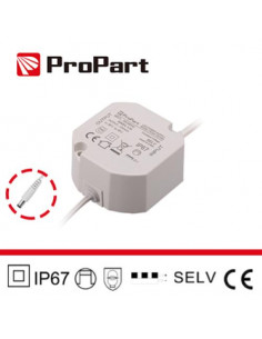 BIANCO ALIMENTATORE IP67 12V 20W 1.67A SIZE:59*59*28MM