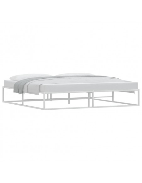 Giroletto senza Materasso Bianco 200x200 cm Metallo