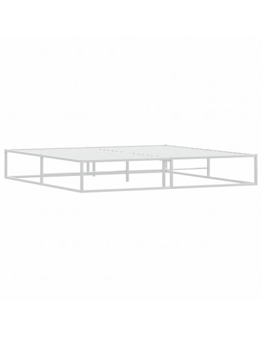 Giroletto senza Materasso Bianco 200x200 cm Metallo