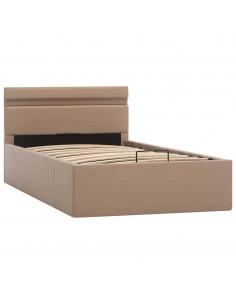 Giroletto Idraulico con LED Cappuccino Similpelle 90x200 cm