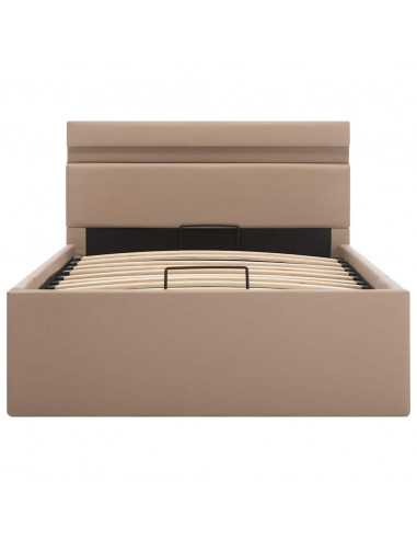 Giroletto Idraulico con LED Cappuccino Similpelle 90x200 cm