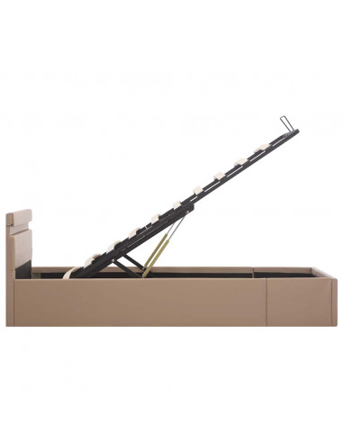 Giroletto Idraulico con LED Cappuccino Similpelle 90x200 cm