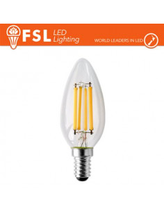 LUCE NATURALE - 4000K LAMPADA FILAMENTO OLIVA - 4W 4000K E14