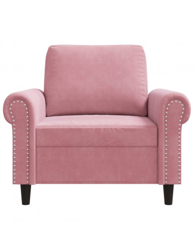Poltrona Rosa 60 cm Velluto