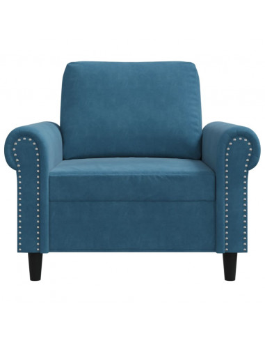 Poltrona Blu 60 cm Velluto