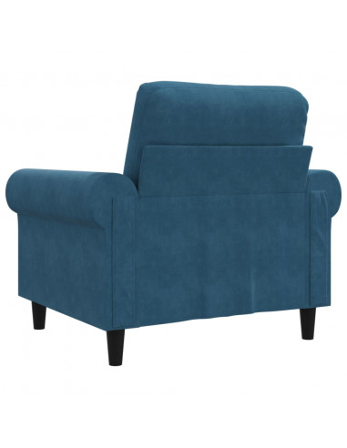 Poltrona Blu 60 cm Velluto