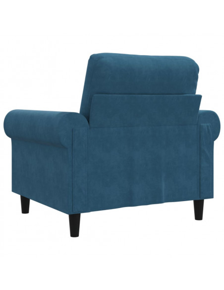 Poltrona Blu 60 cm Velluto