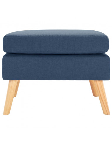 Poggiapiedi Blu in Tessuto