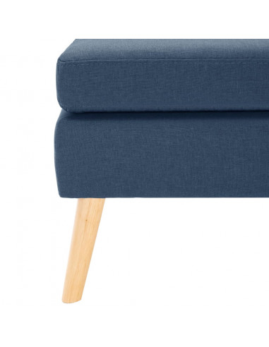 Poggiapiedi Blu in Tessuto