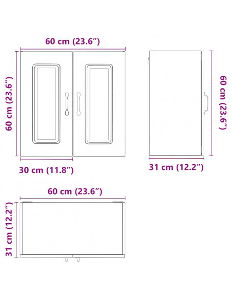 Pensile da Cucina Kalmar Bianco in Legno Multistrato