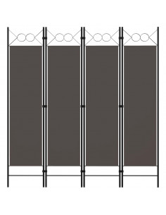 Paravento a 4 Pannelli Antracite 160x180 cm