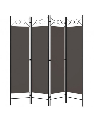 Paravento a 4 Pannelli Antracite 160x180 cm